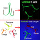 Bimoo 10PCS High Carbon Steel Treble Hooks Fluorescent/Luminous Treble Hook Saltwater Freshwater Fishing Lures Bait Lure Fishing
