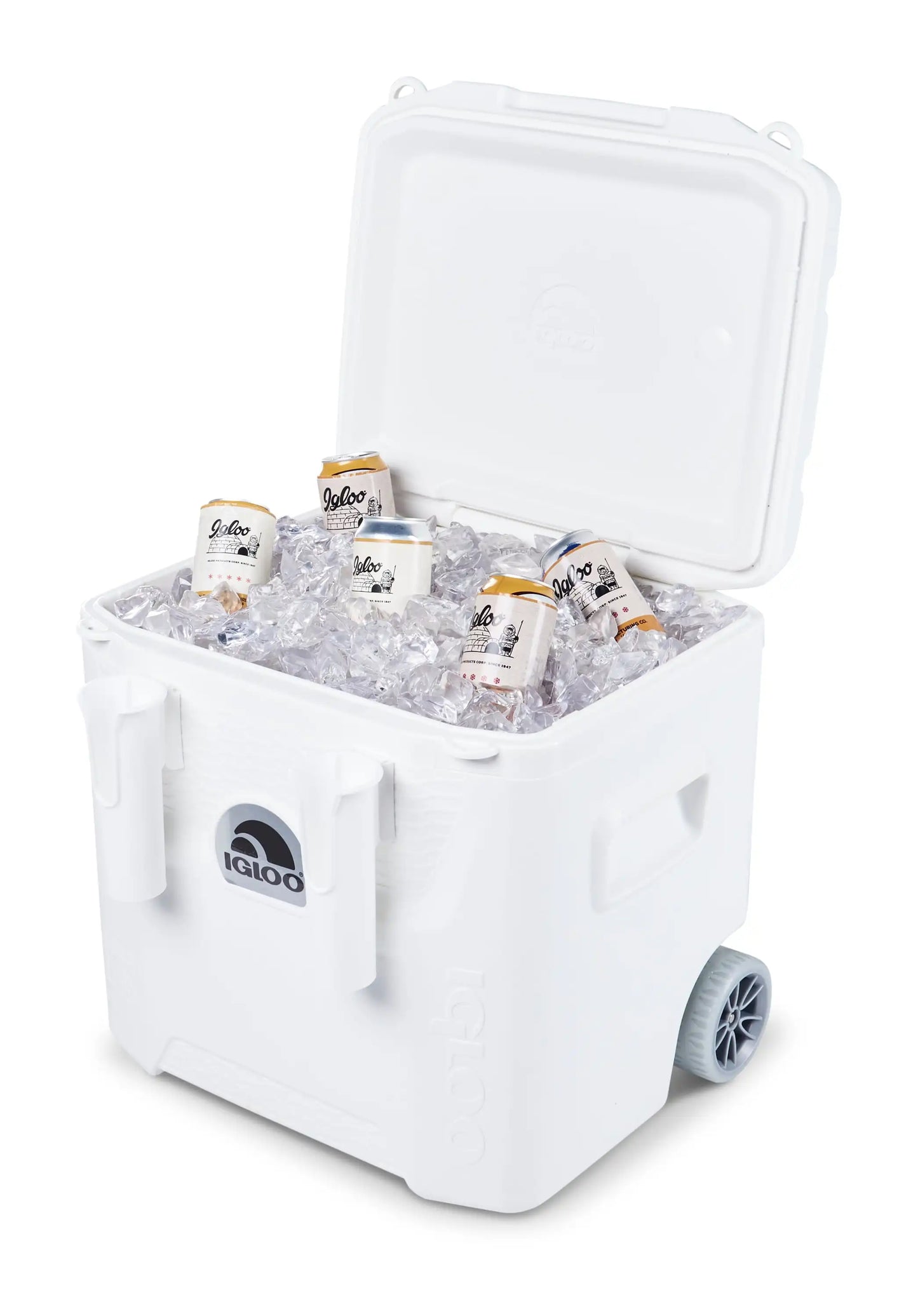 Igloo 52 QT 5-Day Marine Ice Chest Cooler with Wheels, White Igloo 52 QT 5-Day Marine Ice Chest Cooler with Wheels, White
