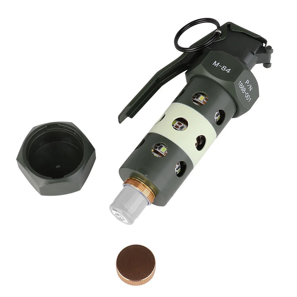 Camping Light Tactical M84 Grenade Dummy Flash Bang Outdoor LED Lamp Imitation Model Cosplay Props Cosplay Gears