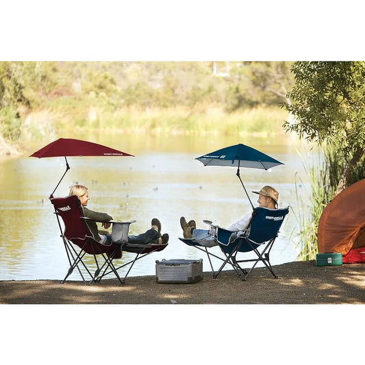 Beach Chair with UPF 50+ Adjustable Umbrella