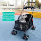 Cat Trolley for Small Dogs Pet Stroller Lightweight Folding Walking Carrying Bag Outdoor Travel Breathable Meal Plate Dog