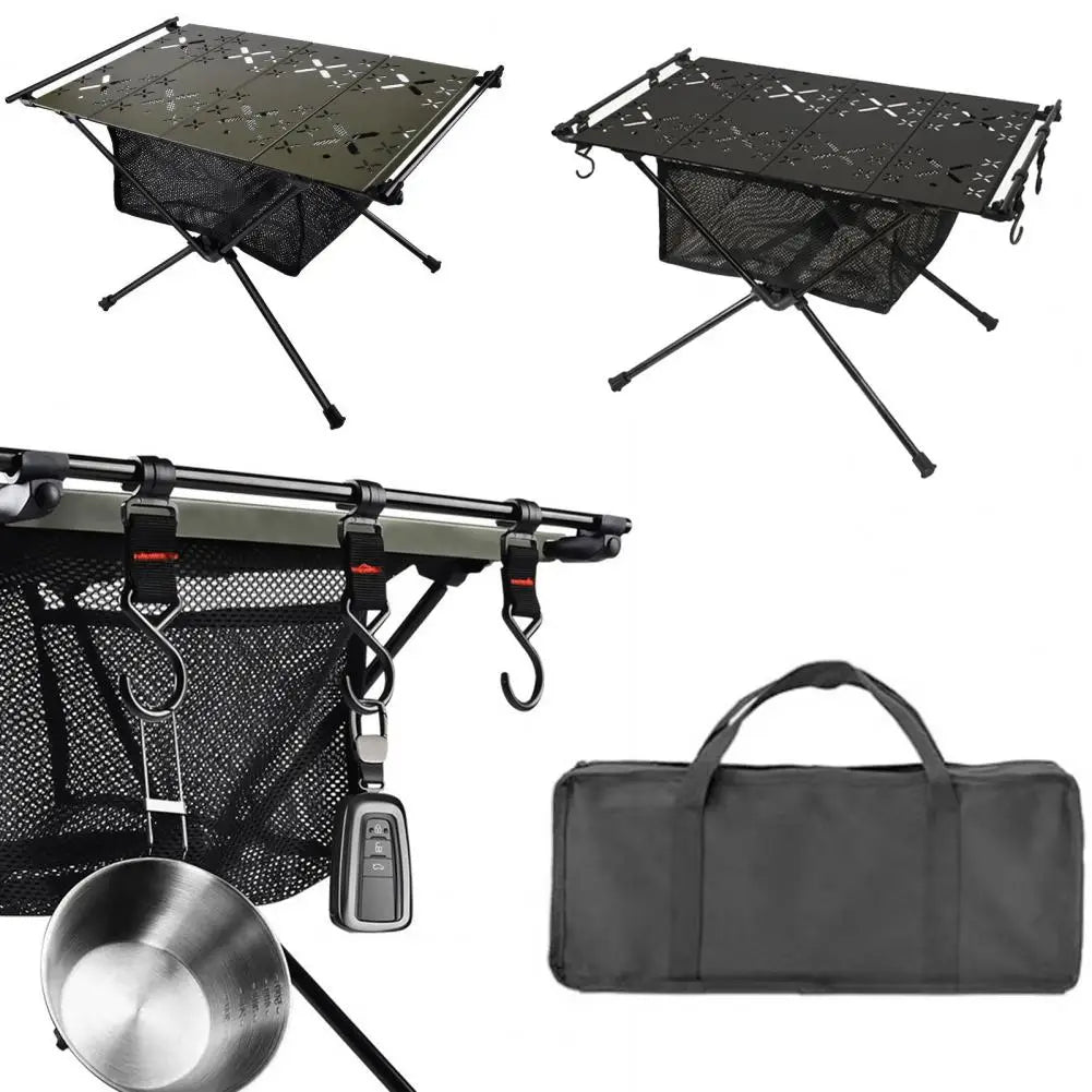 1 Set Aluminum Alloy Folding Table Barbecue Camping Table 20kg Load Capacity Beach Table Ultralight Portable Picnic BBQ Tables