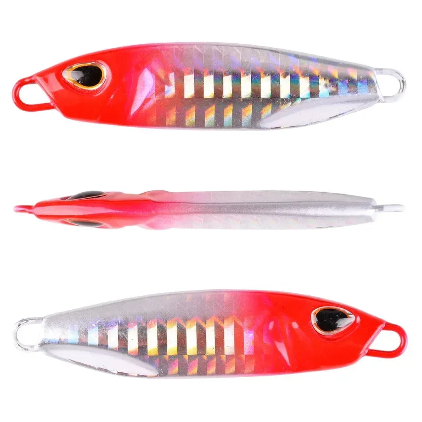 20PCS Quality Metal Cast Jig Spoon Set 20g 30g 40g 60g Shore Casting Jigging Fish Sea Bass Fishing Lure Artificial Bait Tackle