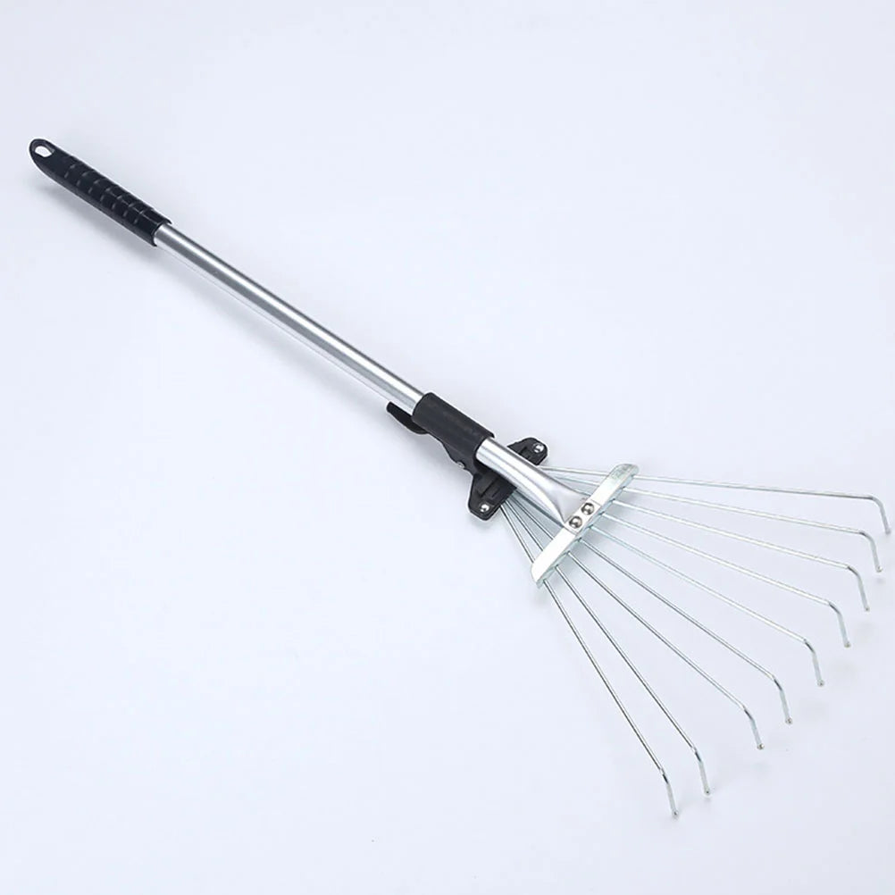 Leaf Pickup Rake Claws Rakes for Lawns Heavy Yard Tool Garden Handle Metal Mini Shrub