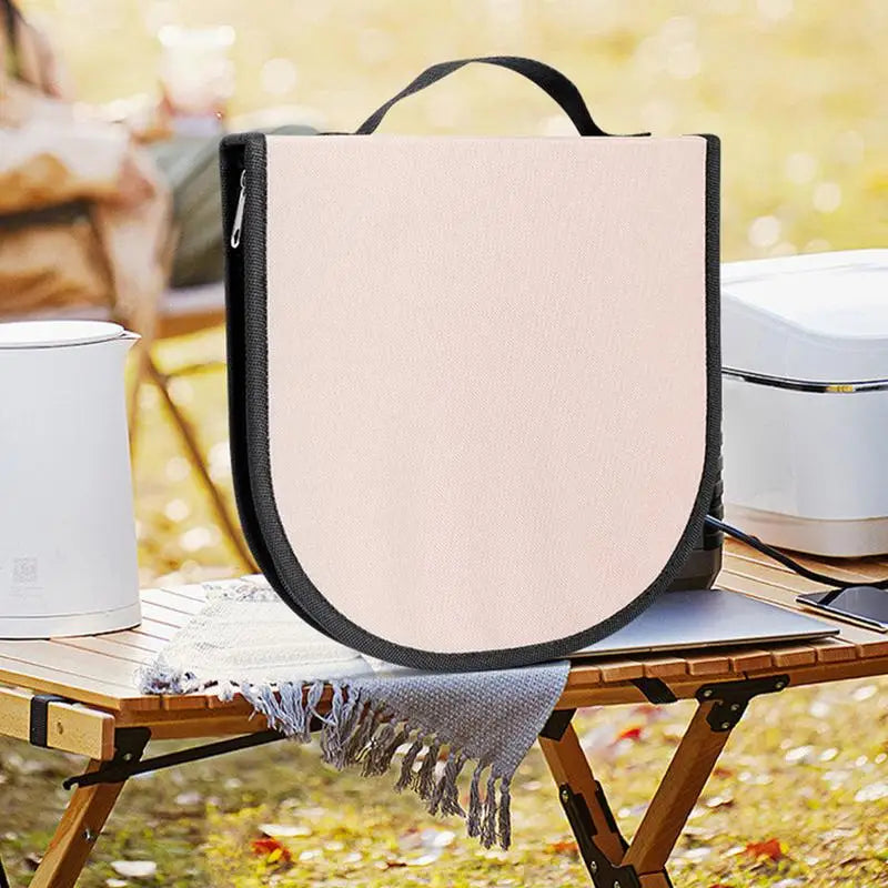 Camping Tableware Storage Bag Thickened Waterproof Oxford Cloth Picnic Folding Portable Storage Bag (excluding Tableware)