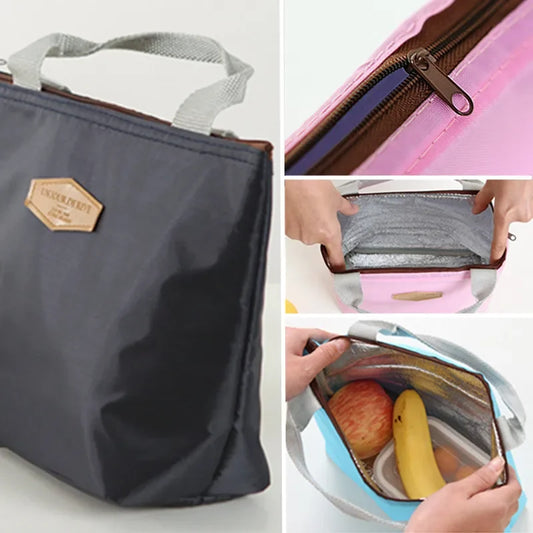 Thermal Insulated Lunch Bag Outdoor Camping Picnic Food Drink Cooler Storage Bag Travel Breakfast Box School Children Bento Bag