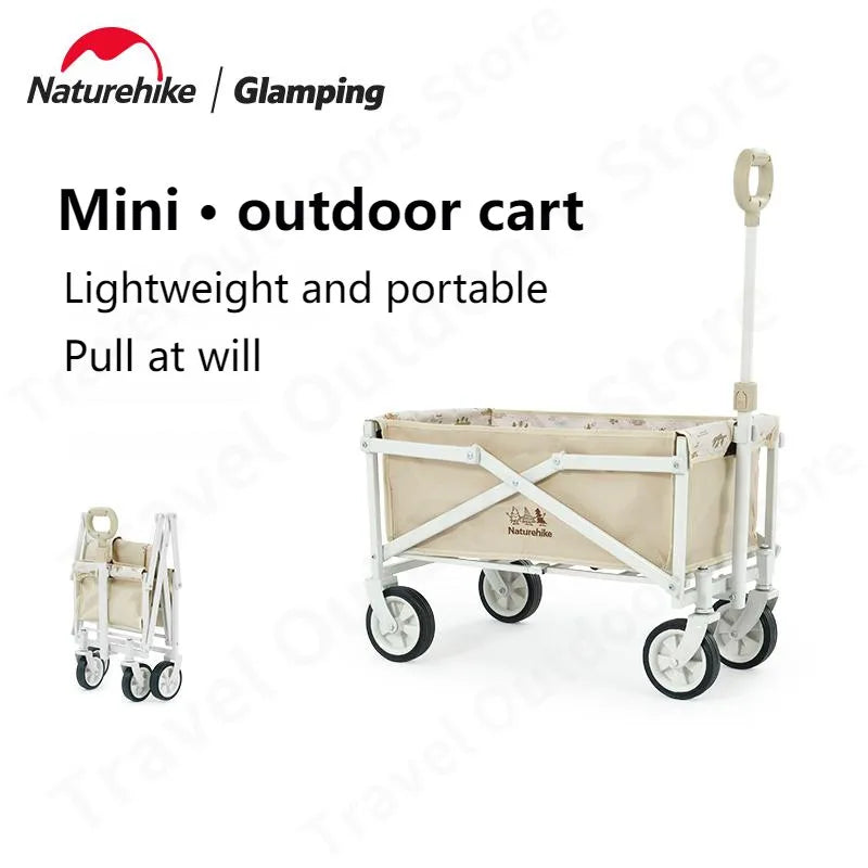 Naturehike TC06 Mini Outdoor Trolley Cart Wagon Handcart 35L for Kids Children Camping Supplies Picnic Family Folding Portable