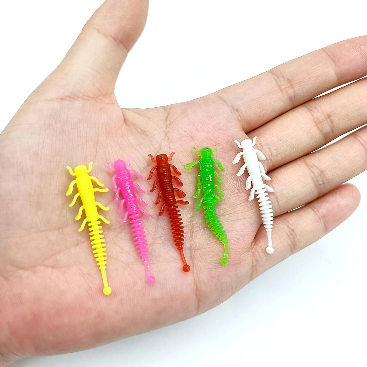 DUODUOYU 10PCS  NEW TPE Mini Soft Worm Fishing Lure 0.35g/40mm AJING Rockfish Artificial Baits Bass Silicone Fishing Tackle
