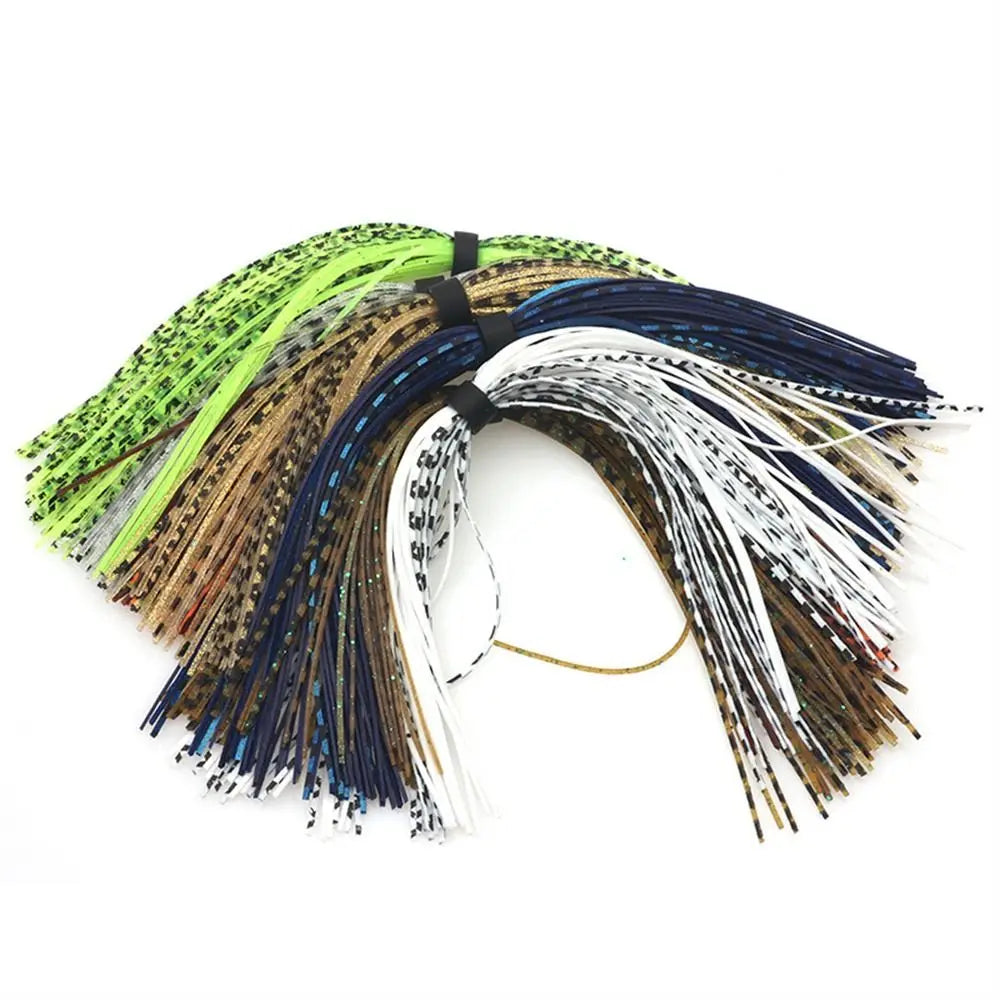 1 Bundle Mixed Color BaitFish Silicone Skirts Layers Spinnerbait Buzzbait Rubber Jig Lures Squid Skirts Fly Tying Material