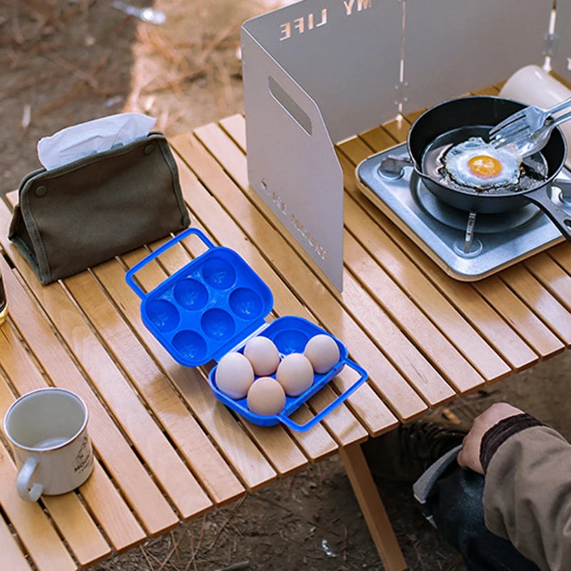 6/12 Grid Egg Storage Box Plastic Travel Portable Kitchen Utensils Outdoor Picnic BBQ Camping Tableware Camping Gear