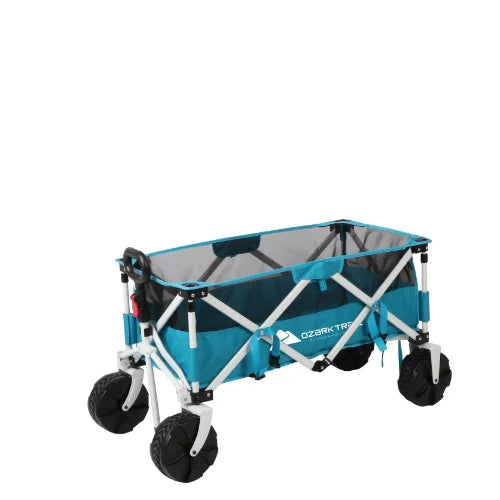 New Storage Cart Sand Island Beach Wagon Cart, Outdoor and Camping, Blue, Adult, Free Shipping