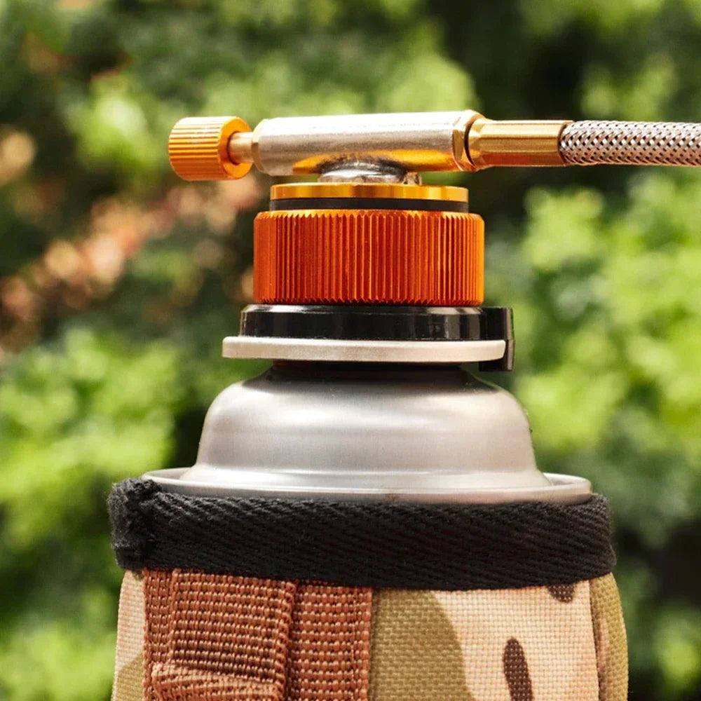 Outdoor Camping Stove Gas Tank Adapter Gas Burner Conversion Head Picnic Stove Propane Refill Adapter Converter Camp Supplies