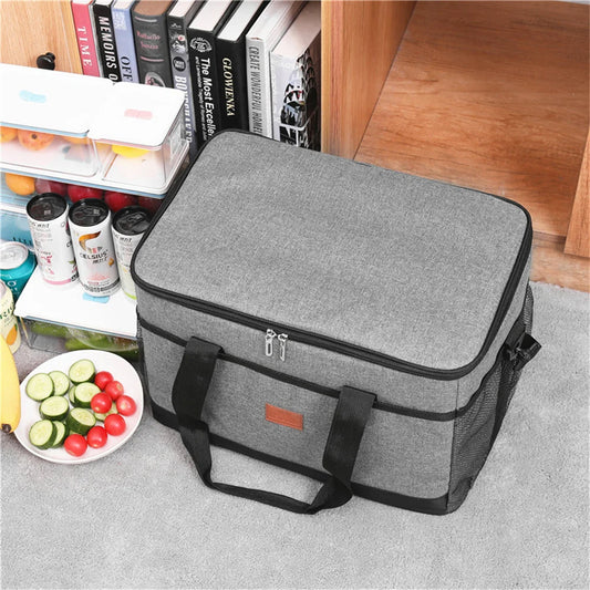 Soft Cooler Bag Thermal Bags With Hard Liner Large Insulated Picnic Lunch Bag Box For Camping Travel Family Outdoor 보냉가방