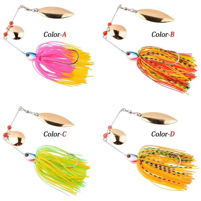 1pcs Spinner Bait 10G 16G 17G Metal Lure Hard Fishing Lure Spinner Lure Spinnerbait Pike Swivel Fish Tackle Wobbler Fishing