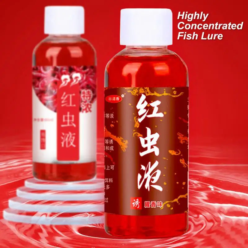 Strong Fish Attractant Concentrated Liquid Blood Worm Scent Fishing Attractant Spray Flavor Additive Fishy Trout Carp Bass