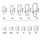 50Pcs Fishing Swivel Connector Hooks Line Clip Lock Carabiners Stainless Steel Fishing Fastener Snaps Tools