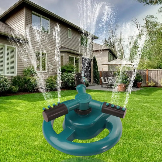 Durable Lawn Irrigation Tool Efficient 360-degree Rotating Lawn Sprinkler for Wider Coverage Garden Yard 3 Arm Design Covers