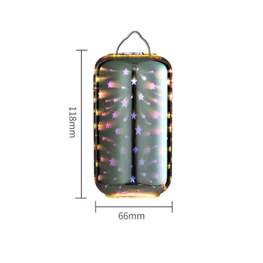 Fireworks Camping Light Glass Lampshade Portable Outdoor Campsite Lantern Tent Light Cover with Storage Bag For Picnic Hiking