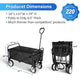 Folding Wagon Cart, Convenient Collapsible Outdoor Wagon for Camping beach wagon  wagon  folding cart  folding wagon