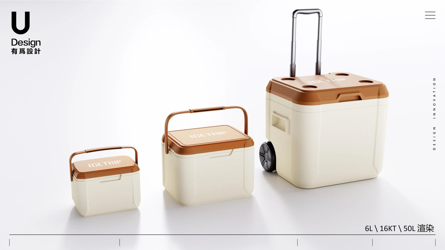 52L Ice Chest Cooler Box Insulated Wholesale Cooler Hunting Fishing Ice Cooler With Wheels