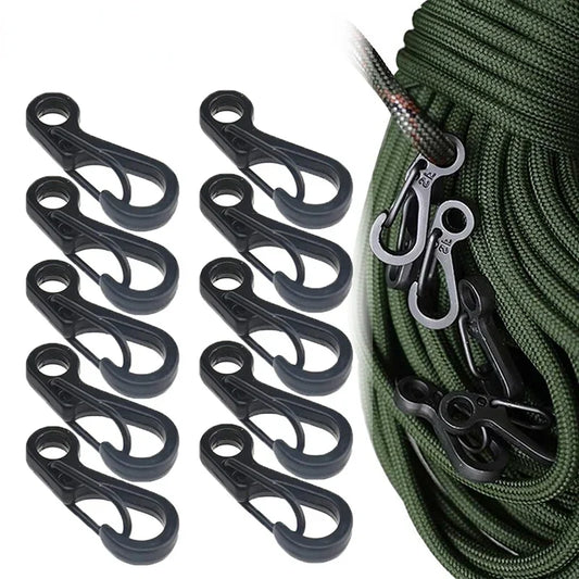 10Pcs Mini SF Spring Backpack Clasps Climbing Carabiners EDC Keychain Camping Bottle Hooks Paracord Tactical Survival Gear