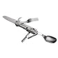 Stainless Steel Folding Tableware Detachable Portable Metal Eating Flatware for Camping Backpack Picnic