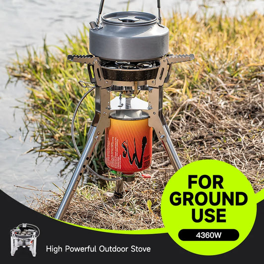 BRS-69 Ground Use High power 4360W Outdoor Camping Gas Stove Adjustable Height Team Party Family Picnic Camp  Strong fire Burner