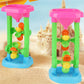 Hourglass Outdoor Play Toys Kids Beach Windmill Table Water Sand Wheel Waterwheel Plastic Toddler