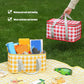 Outdoor Portable Thickened Insulated Handbag Student Spring Outing Travel Camping Large Capacity Checkered Picnic Bag