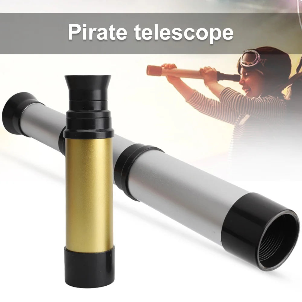 35mm Vintage Handheld Zoomable Monocular Telescope Lightweight Pirate Spyglass Gifts For Kids Children Outdoor Camping Advanture