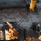 Portable Burning Fire Clip Picnic Barbecue Thicker Anti-scalding Carbon Fire Clip Lightweight Carbon Steel Burning Fire Tongs