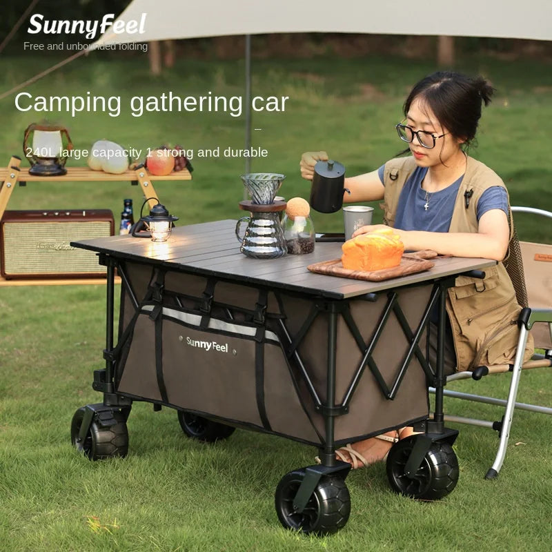 Outdoor Garden Park Beach Trolley Cart Utility Kids Wagon Portable Camping Foldable Folding Wagon