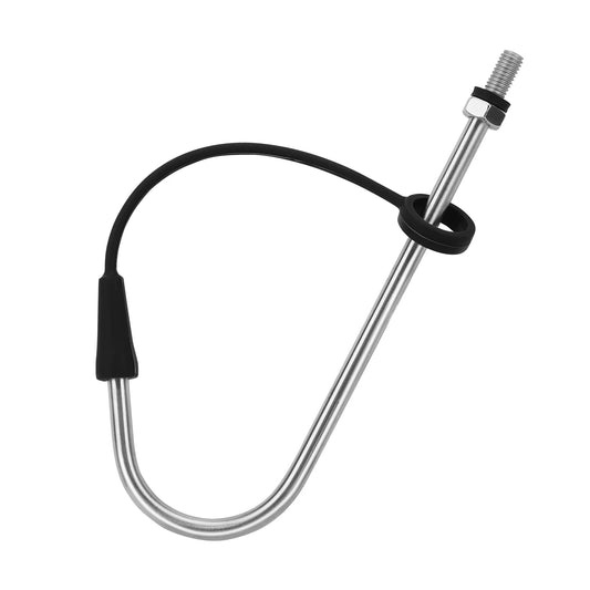 SANLIKE M6/M8 Fishing Gaff Stainless Steel Fishing Spear Hook with Protection Cover for Saltwater Freshwater Fishing Accessories