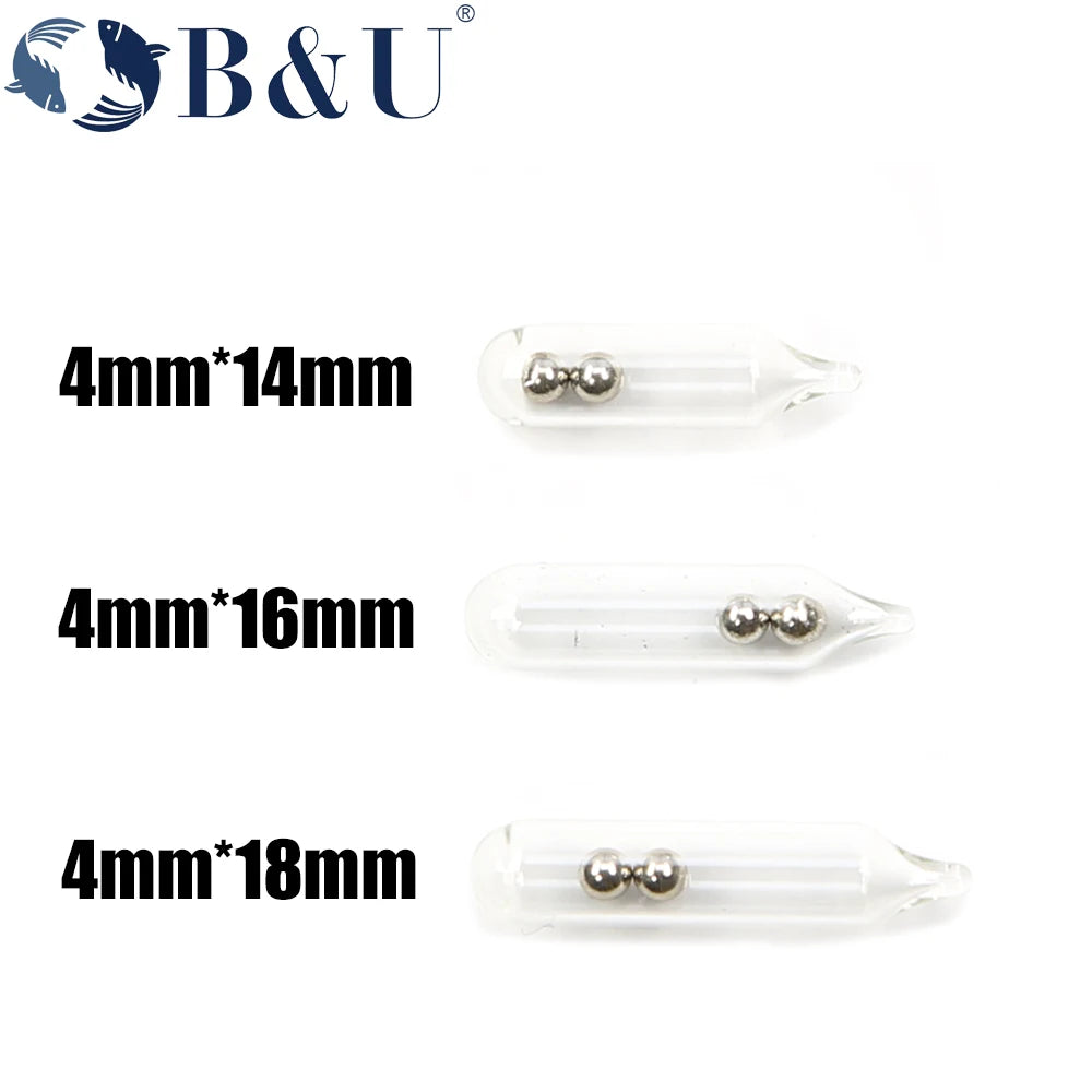 B&U Glass Rattle 3mm/4mm/5mm new Jig Fishing Lure Glass Rattles Insert Tube Rattles Shake Attract Fly Tie Tying Fishing rattle