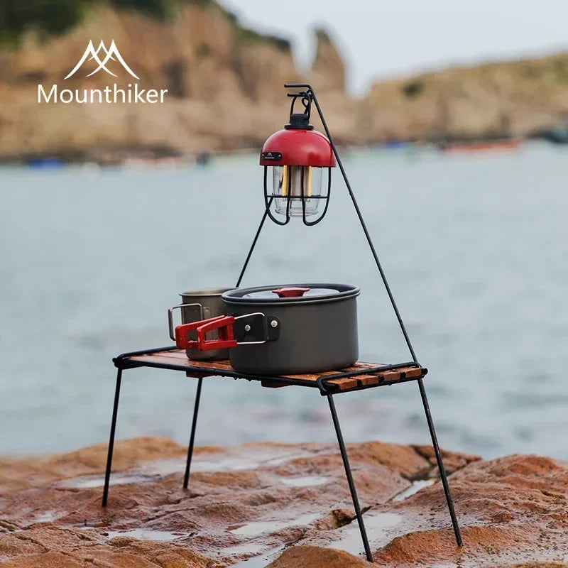 Outdoor Camping Rack Beautiful Practical 304 Stainless Steel Sabilli Wood Folding Detachable Family Picnic Rack Small A Table