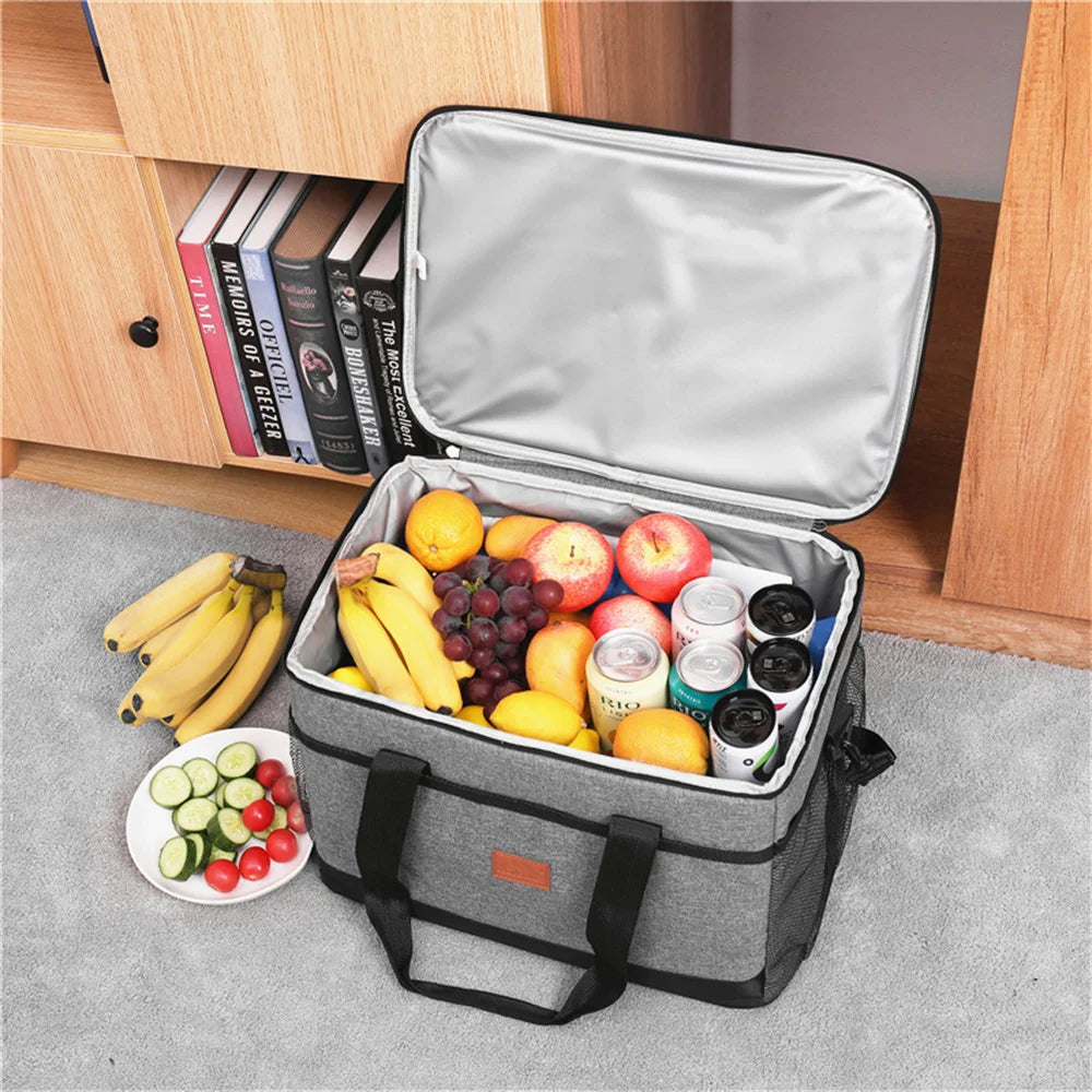 Soft Cooler Bag Thermal Bags With Hard Liner Large Insulated Picnic Lunch Bag Box For Camping Travel Family Outdoor 보냉가방