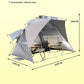 Outdoor 3-4 Person One-touch Camping Tent Quick Automatic Open Beach Tent Family Travel Picnic Park Sunshade Fishing Sunscreen
