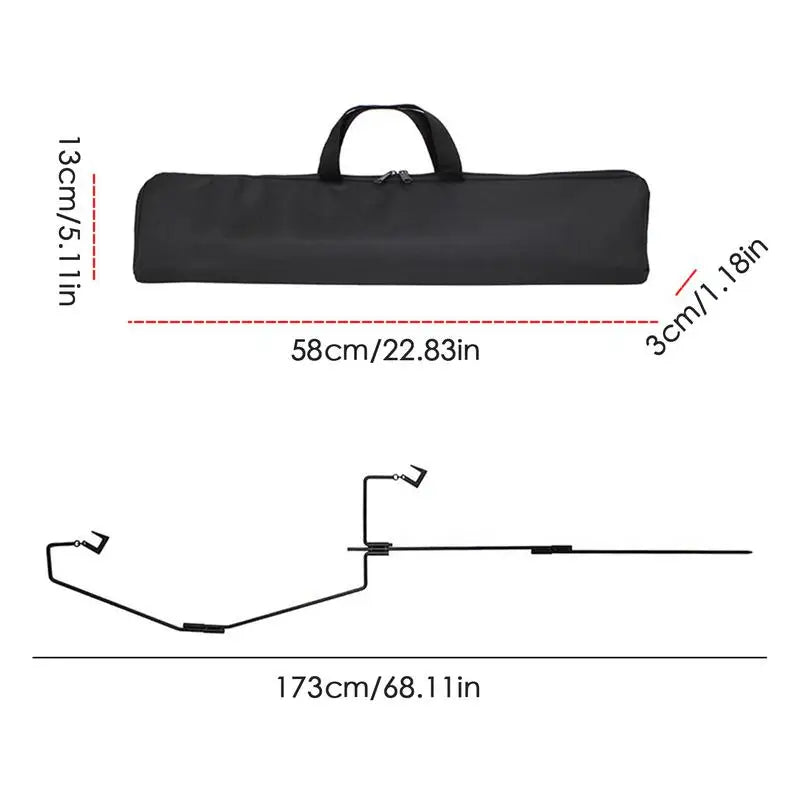 Outdoor Lamp Stand Hook Camping Lamp Rack Light Stand Holder Lighting Ground Stake Portable with Storage Bag for Picnic Outdoor
