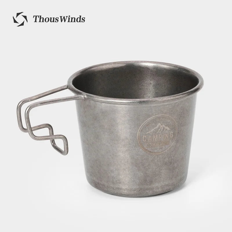 Thous Winds 350ML Camping Cup Mug Outdoor Tableware Tourist Picnic Utensils Tea Coffee Sierra Cup Set Cookware Hiking Supplies
