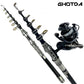 Spinning Fishing Rod Combo 1.5m-2.4m Carbon Fiber Fishing Rod and 2000/3000 Spinning Reel Telescopic Fishing Pole Kit Pesca
