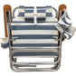 Outdoor Chair Textile Fabric Headrest Multi-position Wooden Arm Beach Chair (set of 2) Camping Relaxing Furniture