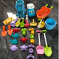 New Children's Morandi Color Playhouse Fun Beach Toys Beach Colorful Set Outdoor Water Playing And Sand Digging Tool Set