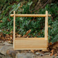Outdoor Storage Portable Basket Solid Wood Spice Box Picnic BBQ Tableware Accessories Pine Wood Storage Case