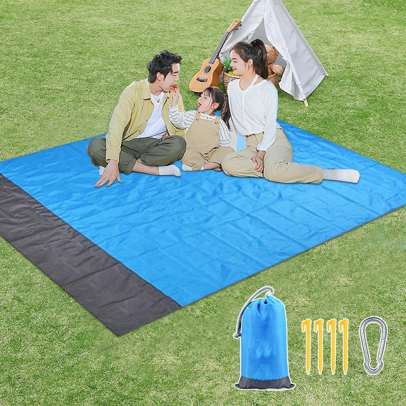 Outdoor Pocket Camping Mat Waterproof Pocket Beach Blanket Portable Lightweight Picnic Mats Folding Sand Beach Mat Seat Pad