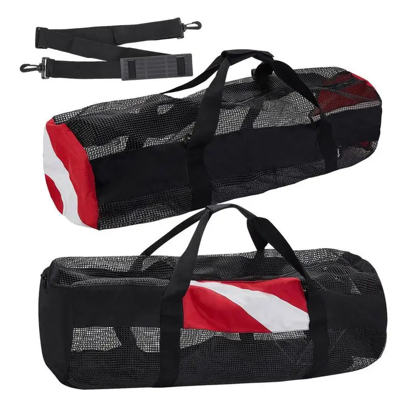 Extra Large Dive Beach Bags Portable Scuba Diving Mesh Tote with Adjustable Shoulder Strap Snorkeling Gear Organizer
