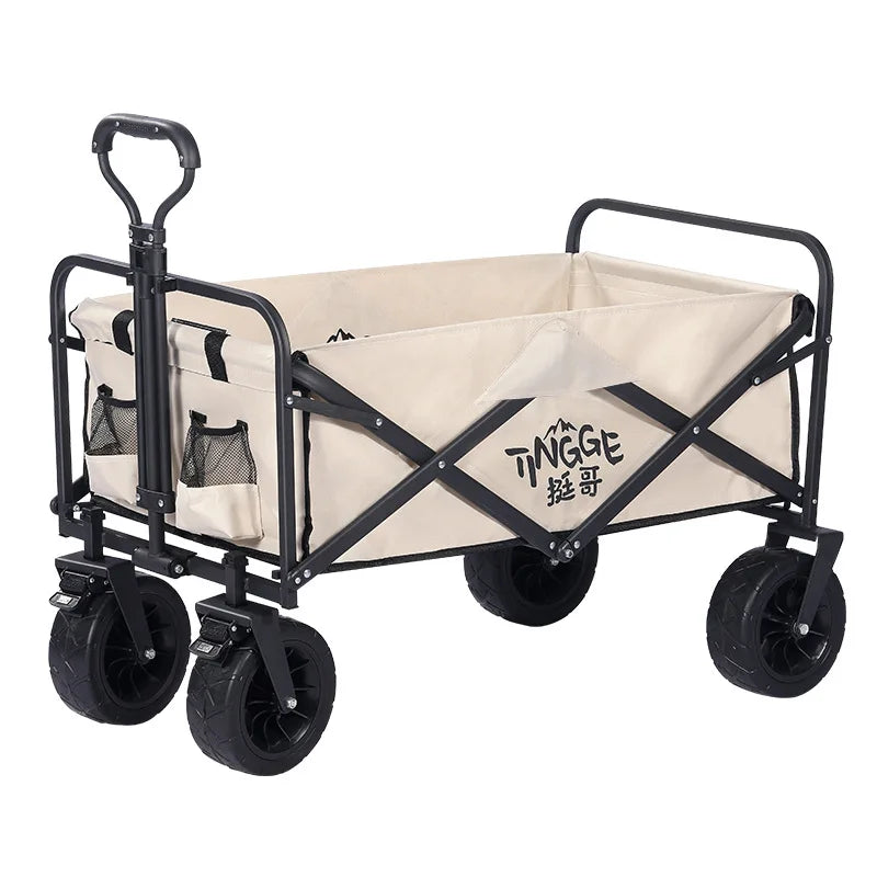 Camping Cart for Kids Camping Wheel Wagon Beach Folding Accessories Picnic Cart Gather Together Outdoor Picnic Camping Tools