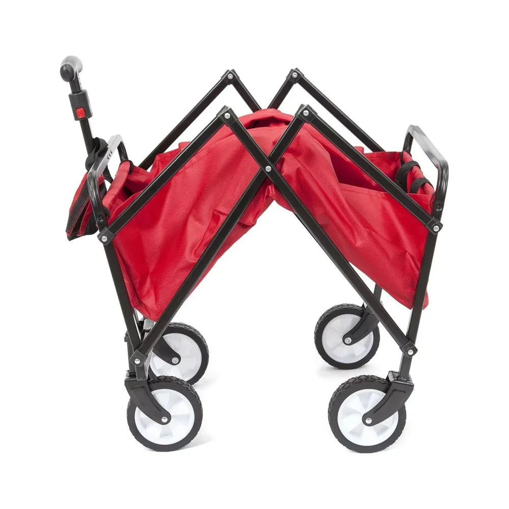 2024 New  Compact Outdoor Folding Utility Wagon, RED