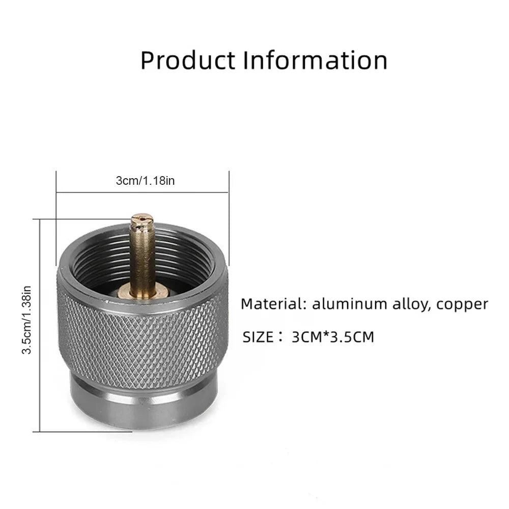 Outdoor Camping Stove Gas Tank Adapter Propane Tank Adapter Long Gas Tank Gas Furnace Conversion Head Converter Camping Gear