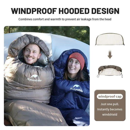 Naturehike Winter Sleeping Bag High Quality Fluffy Down Sleeping Bag Outdoor Ultralight Camping Sleeping Bag Portable Durable