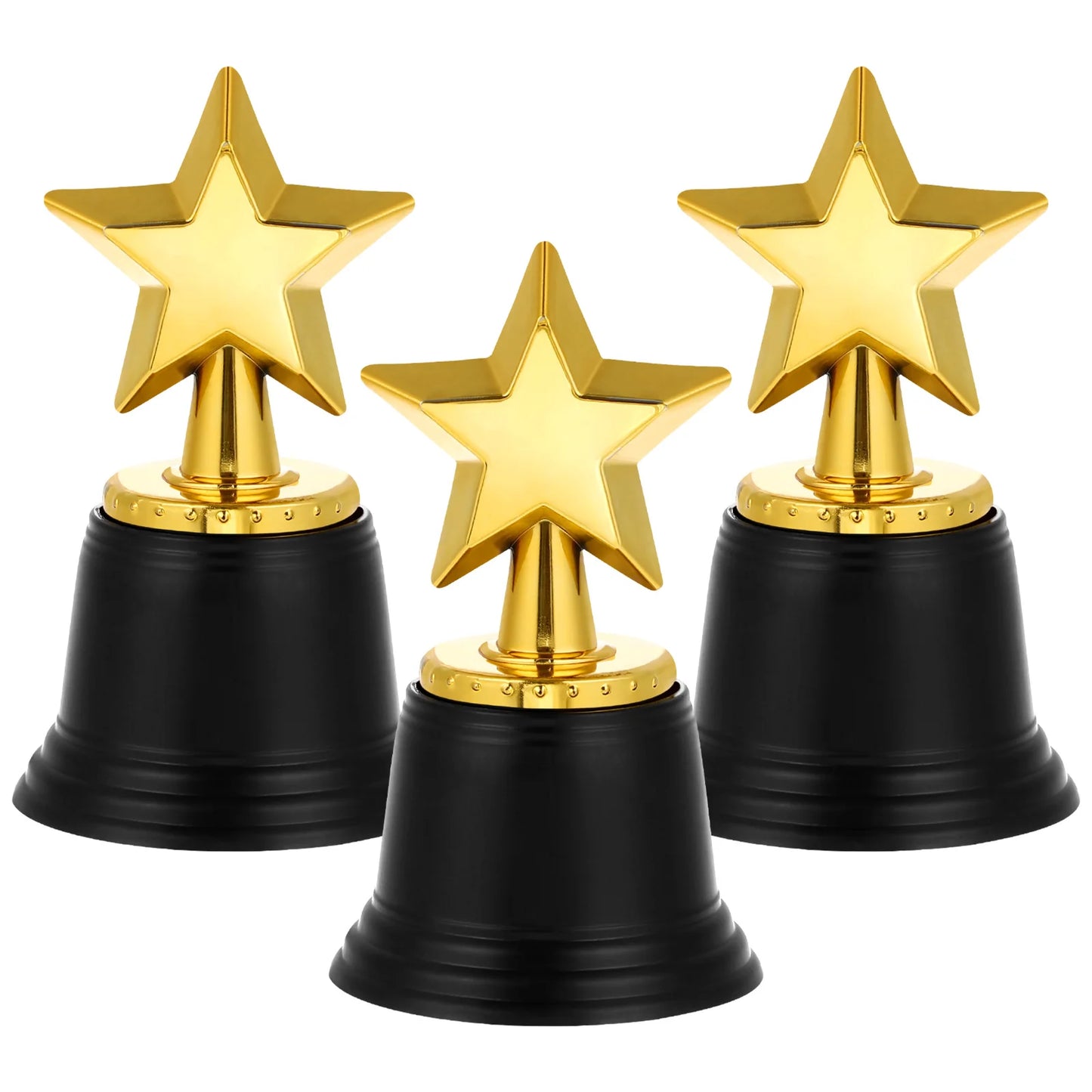 6 Pcs Star Trophy Awards Plastic Trophies Party Favors Kid School Reward Sports Tournament Winning Prize Game Event Props